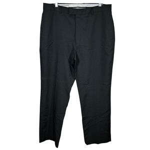 Michael Brandon Mens Black Dress Pants Pleated Flat‎ Front 38x32